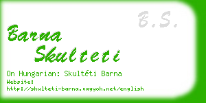 barna skulteti business card