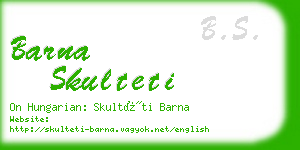 barna skulteti business card